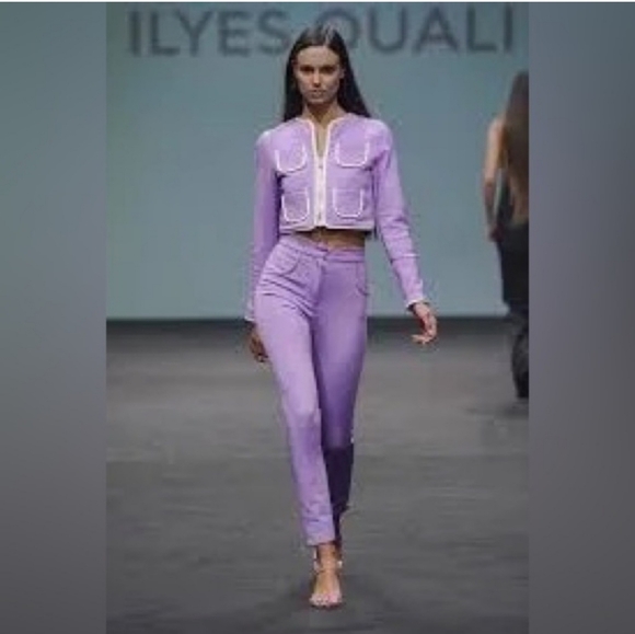 L'agence Margot High Rise Coated Lavender Skinny Jeans 26 - Picture 2 of 10